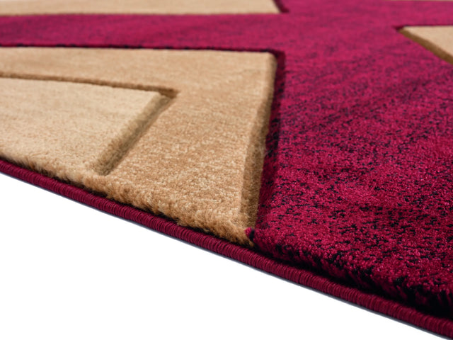 United Weavers Bristol Zine Burgundy Rug - pile height detail