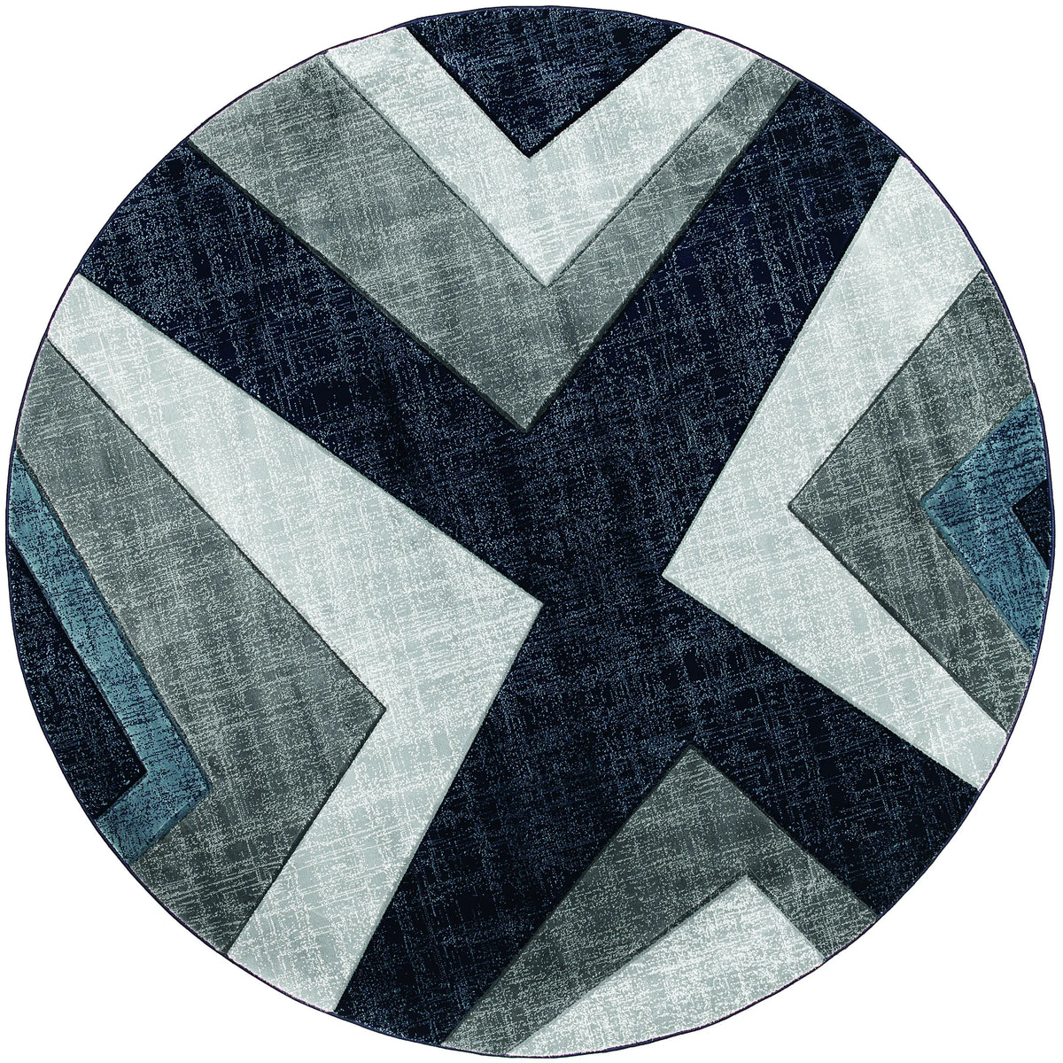 United Weavers Bristol Zine Navy Rug - round front view