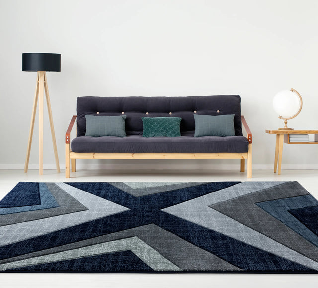 United Weavers Bristol Zine Navy Rug - room scene