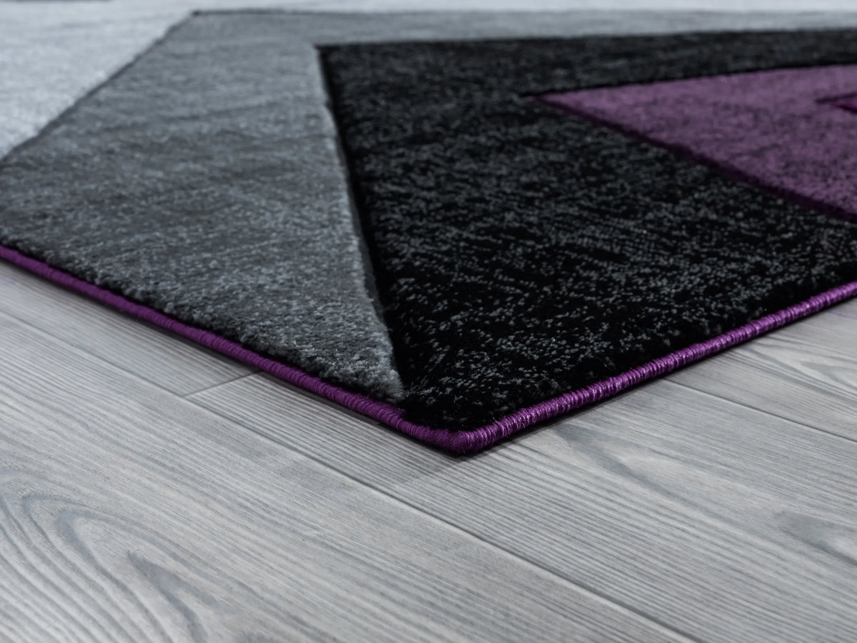 United Weavers Bristol Zine Plum Rug - angle view
