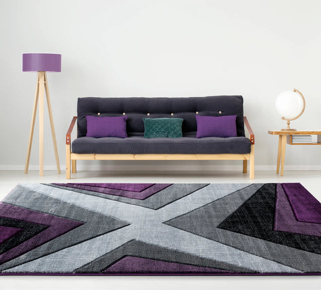 United Weavers Bristol Zine Plum Rug - room scene