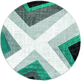 United Weavers Bristol Zine Turquoise Rug - round front view