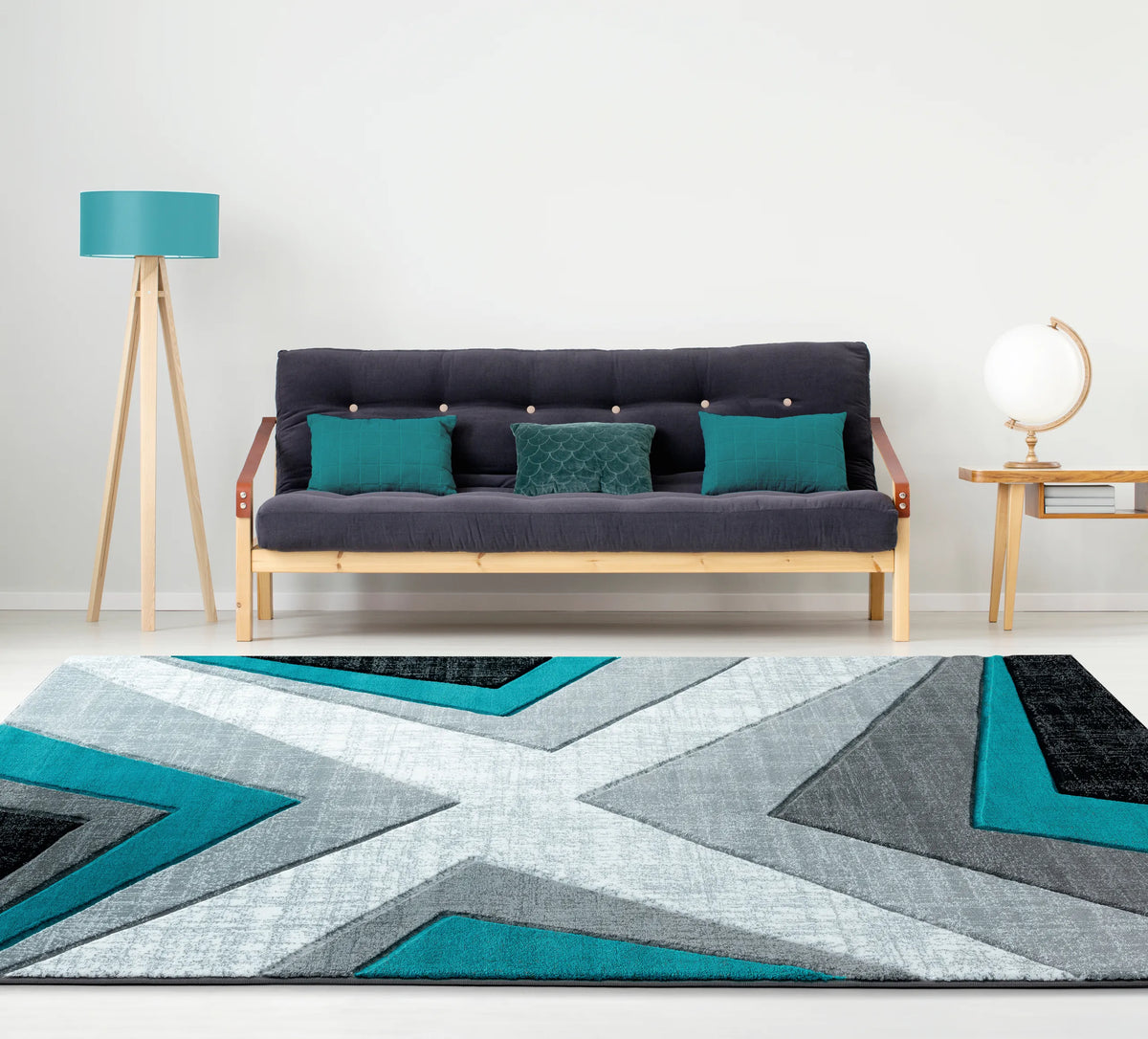 United Weavers Bristol Zine Turquoise Rug - room scene