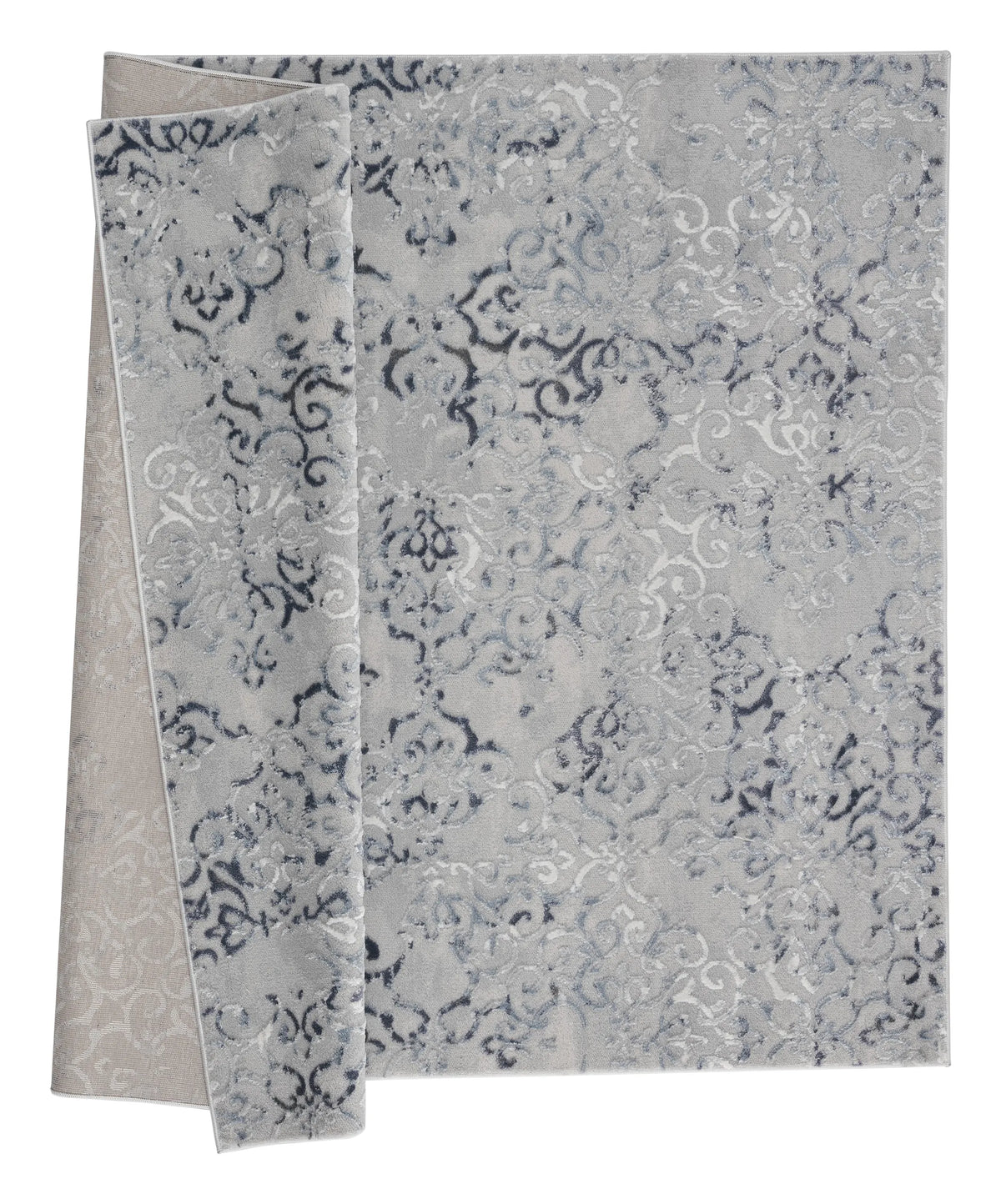 United Weavers Cascades Marblemount Blue Rug - backing detail