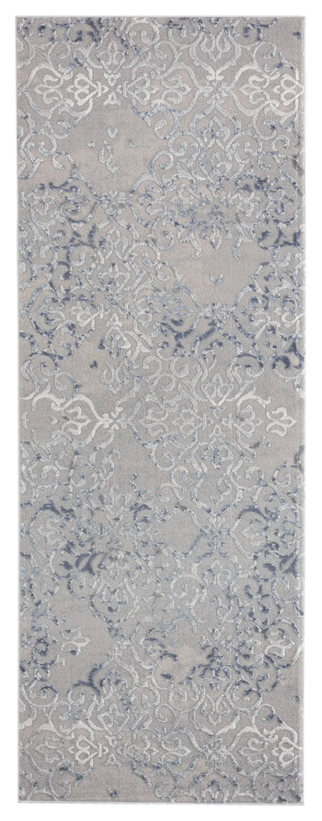 United Weavers Cascades Marblemount Blue Rug - runner front view