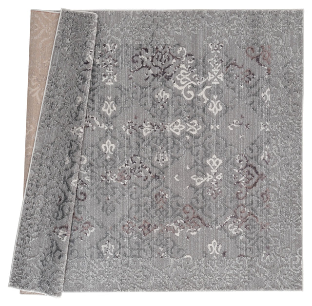 United Weavers Cascades Marblemount Plum Rug - backing detail