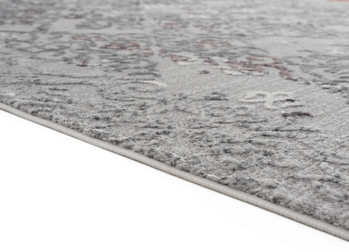 United Weavers Cascades Marblemount Plum Rug - pile height detail