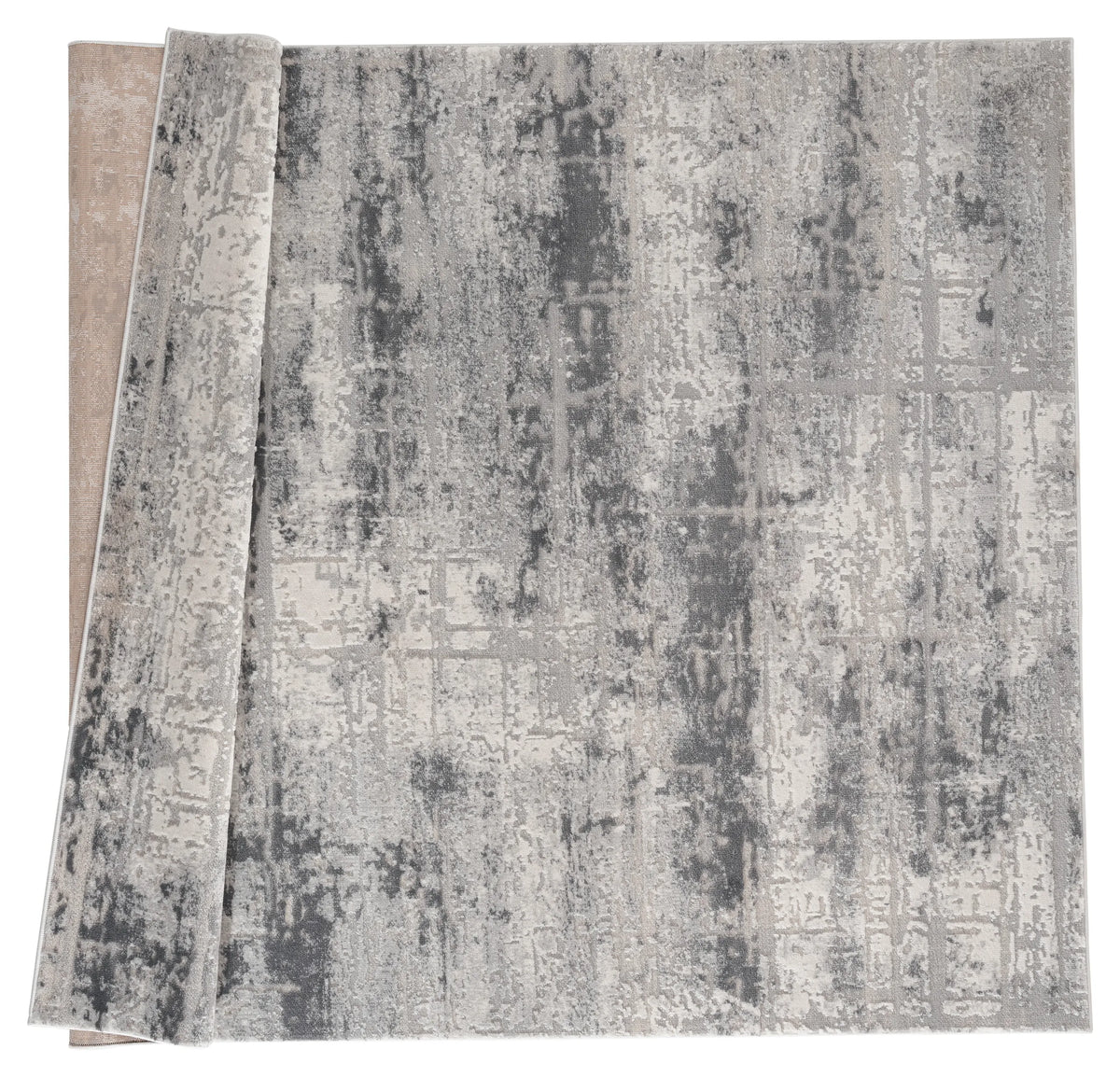 United Weavers Cascades Mazama Grey Rug - backing detail