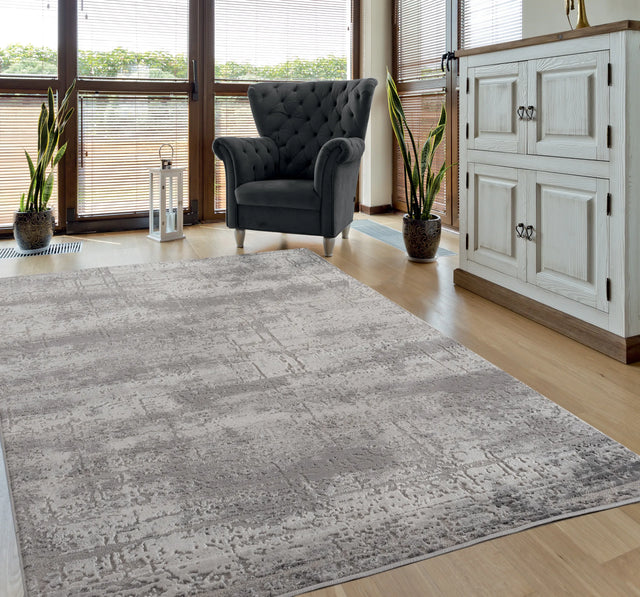 United Weavers Cascades Mazama Grey Rug - room scene