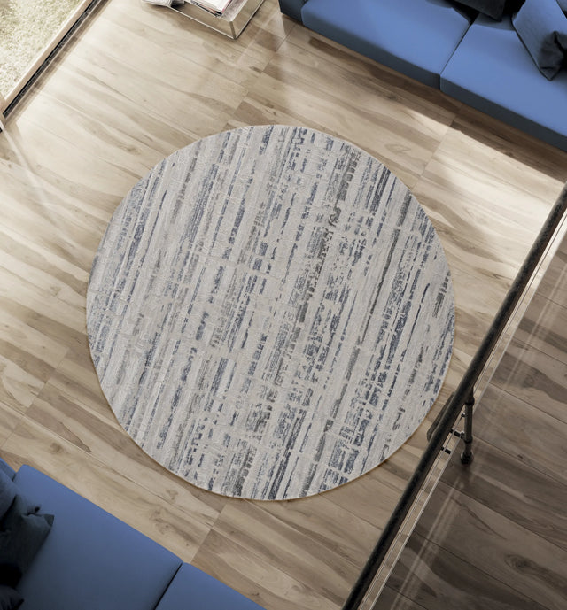 United Weavers Cascades Rainier Blue Rug - round room scene