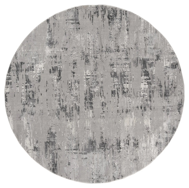 United Weavers Cascades Salish Grey Rug - round front view
