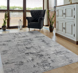 United Weavers Cascades Salish Grey Rug - room scene