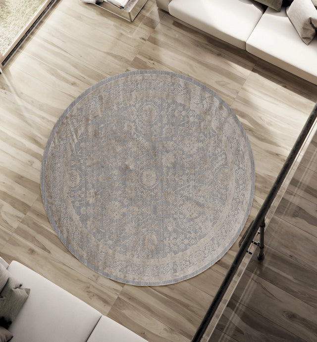 United Weavers Cascades Shasta Wheat Rug - round room scene
