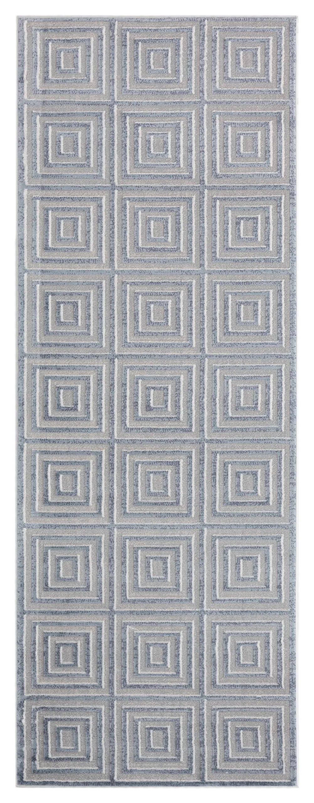 United Weavers Cascades Tehama Bluegrey Blue/Grey Rug - runner front view