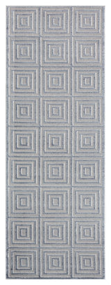 United Weavers Cascades Tehama Bluegrey Blue/Grey Rug - runner front view
