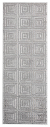 United Weavers Cascades Tehama Silver Rug - runner front view