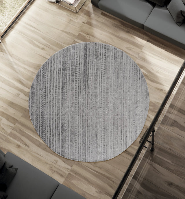 United Weavers Cascades Yamsay Grey Rug - round room scene
