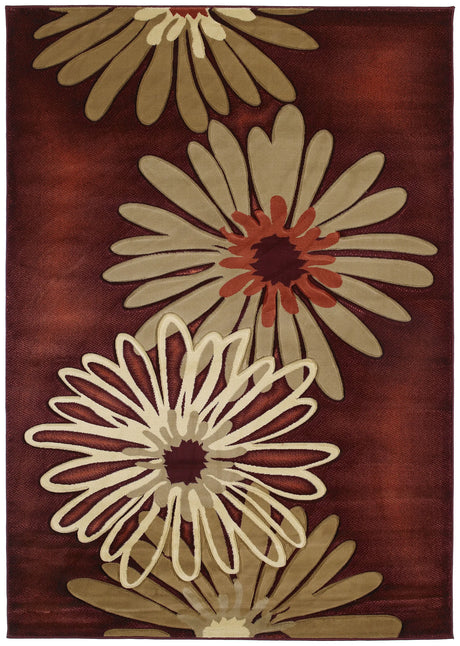 United Weavers Contours Dahlia Terracotta Rug - front view