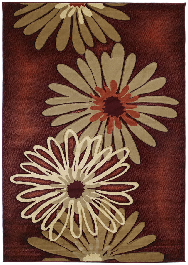 United Weavers Contours Dahlia Terracotta Rug - front view