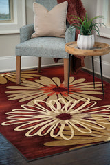 United Weavers Contours Dahlia Terracotta Rug - room scene