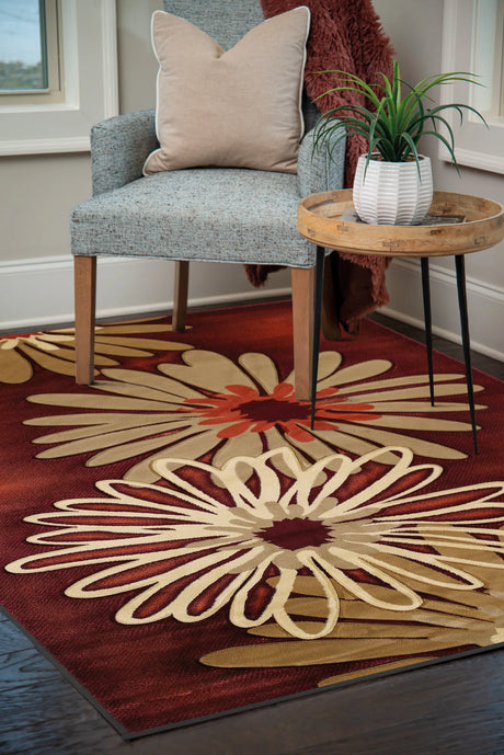United Weavers Contours Dahlia Terracotta Rug - room scene