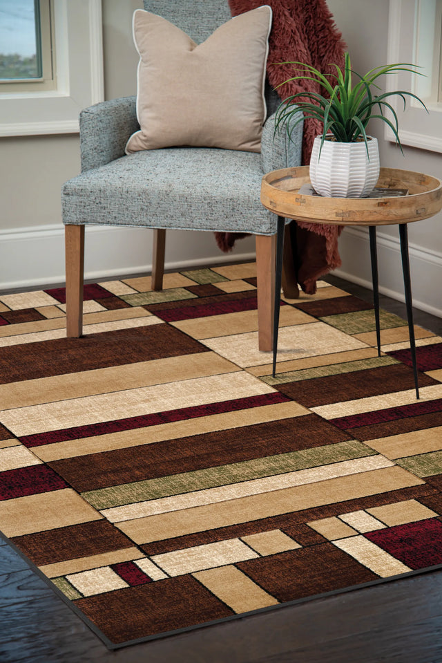 United Weavers Contours Echelon Burgundy Rug - room scene
