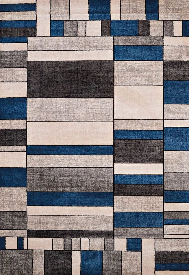 United Weavers Contours Echelon Denim Blue Rug - front view
