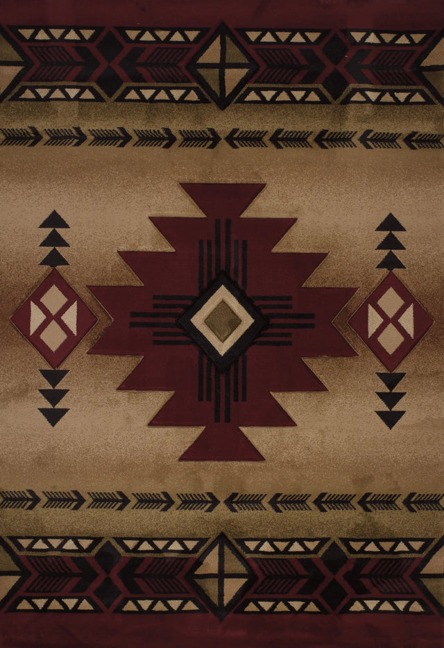 United Weavers Contours Flagstaff Burgundy Rug - front view