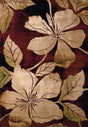 United Weavers Contours Floral Canvas Burgundy Rug - front view