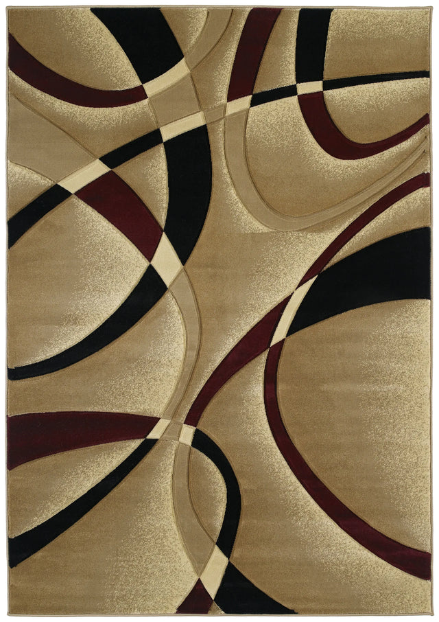 United Weavers Contours La Chic Burgundy Rug - front view