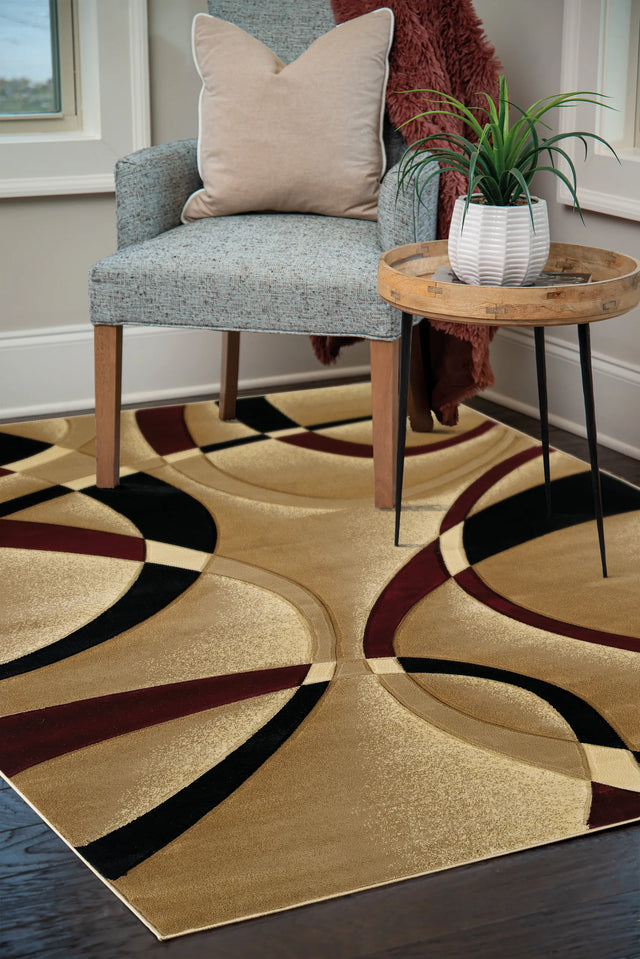United Weavers Contours La Chic Burgundy Rug - room scene