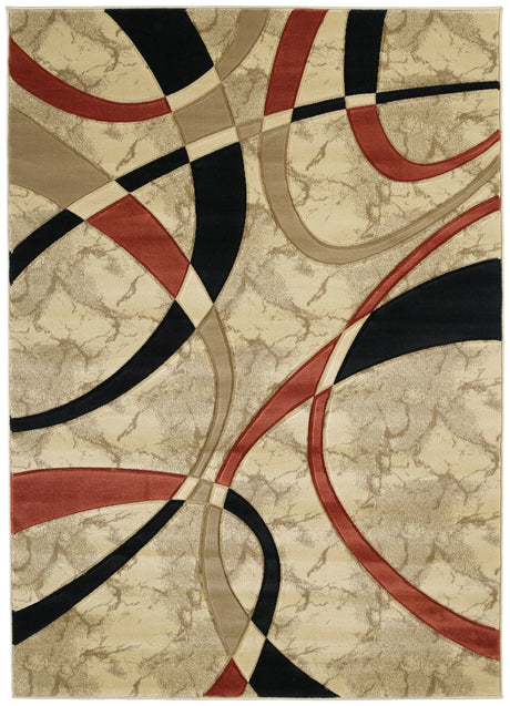 United Weavers Contours La Chic Cream Rug - front view