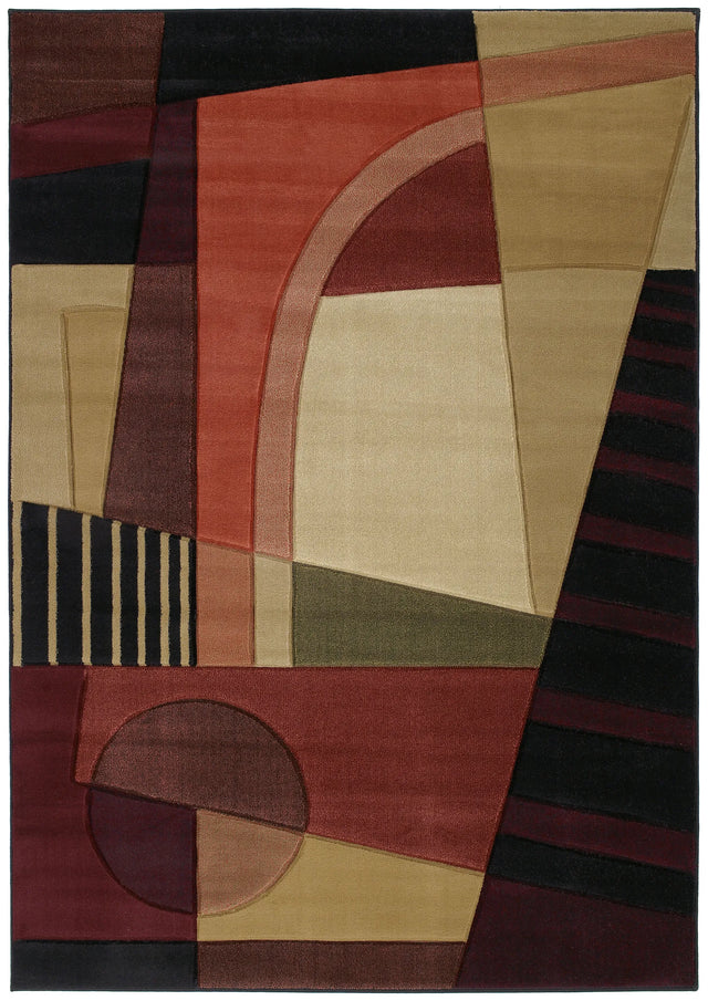 United Weavers Contours Urban Angles Green Rug - front view