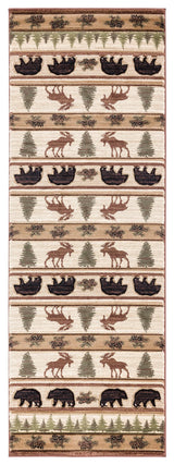 United Weavers Cottage Adler Beige Rug - runner front view