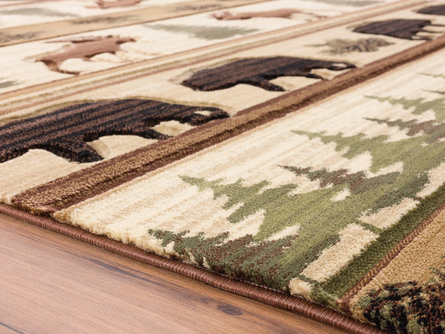 United Weavers Cottage Adler Beige Rug - pile height detail