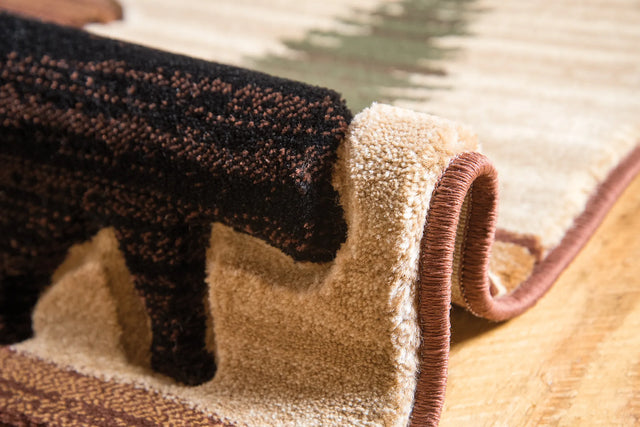 United Weavers Cottage Adler Beige Rug - side close-up detail
