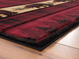 United Weavers Cottage Bear Stone Burgundy Rug - second angle view