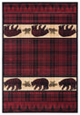 United Weavers Cottage Bear Stone Burgundy Rug - front view