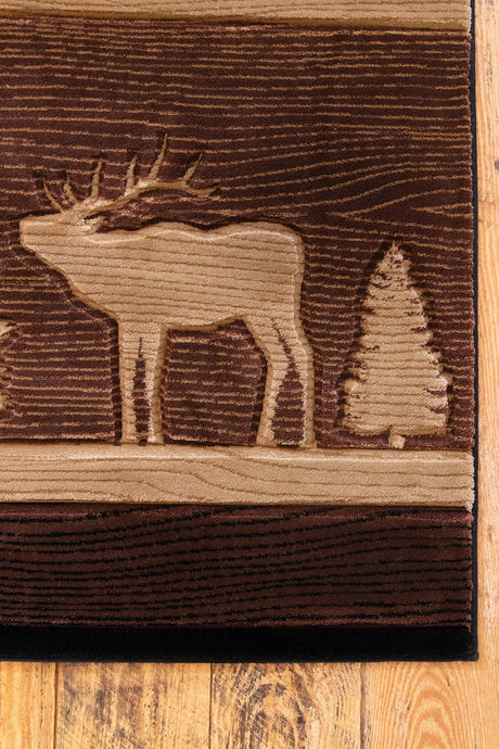 United Weavers Cottage Deering Brown Rug - angle view