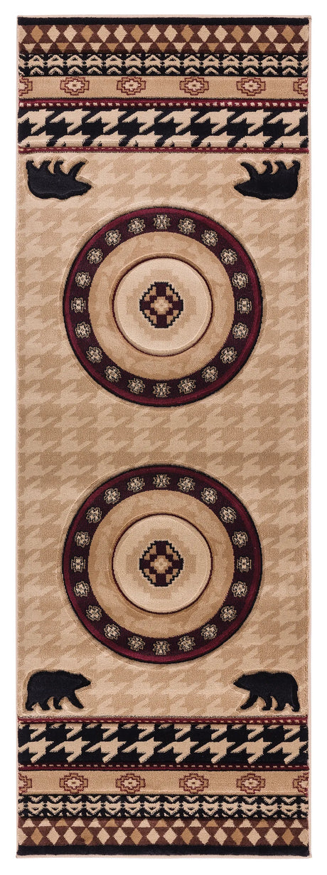 United Weavers Cottage Haven Beige Rug - runner front view