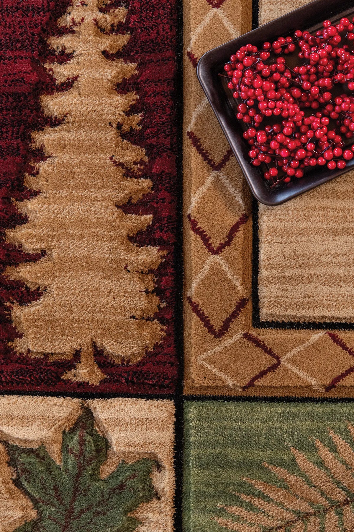 United Weavers Cottage Homestead Beige Rug - close-up detail