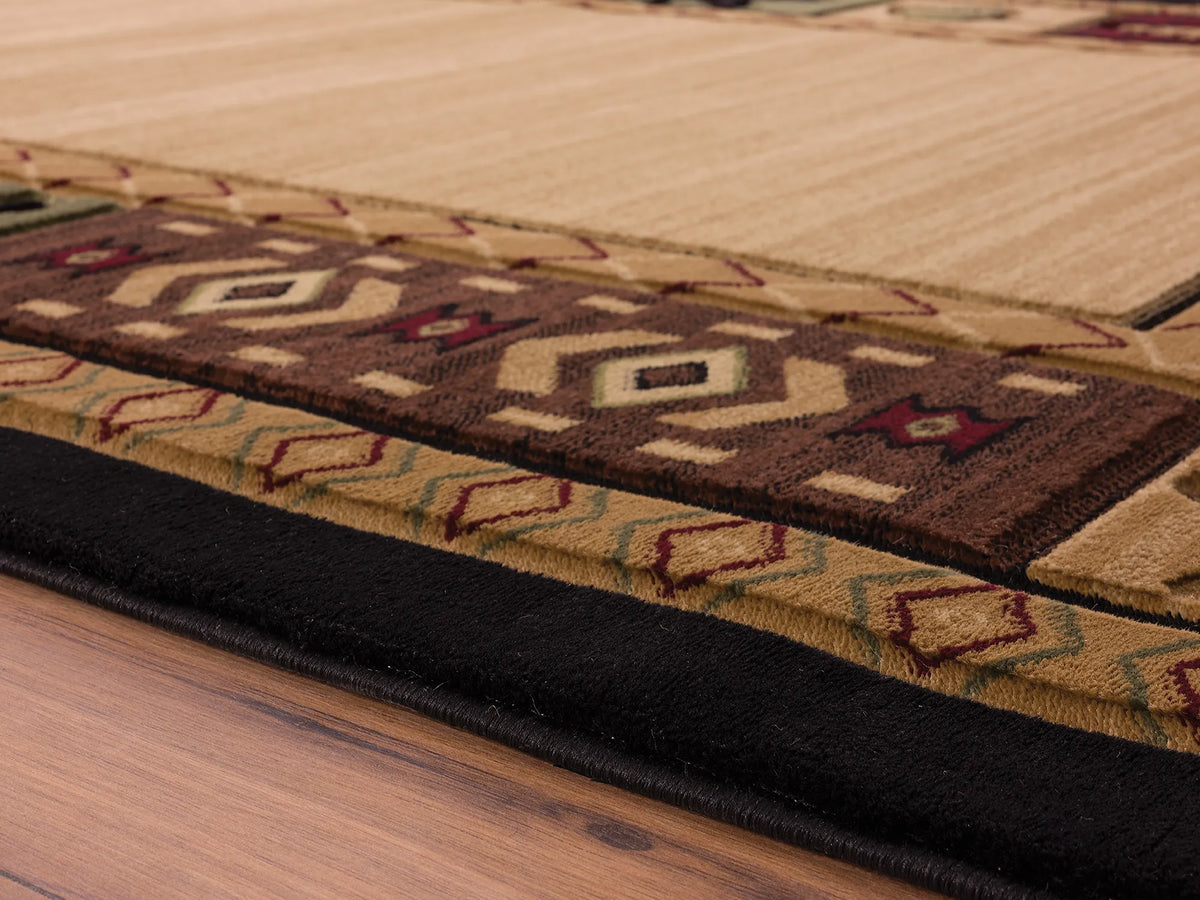 United Weavers Cottage Homestead Beige Rug - pile height detail