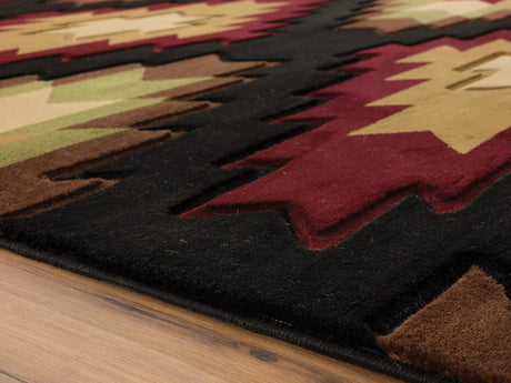 United Weavers Cottage Navajo Multi Rug - pile height detail