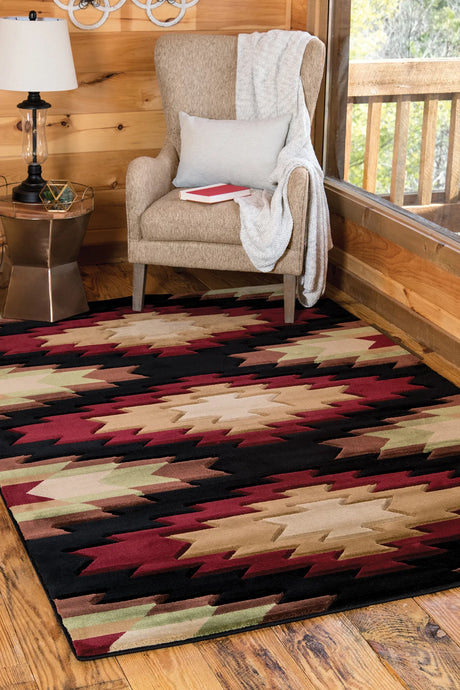 United Weavers Cottage Navajo Multi Rug - room scene