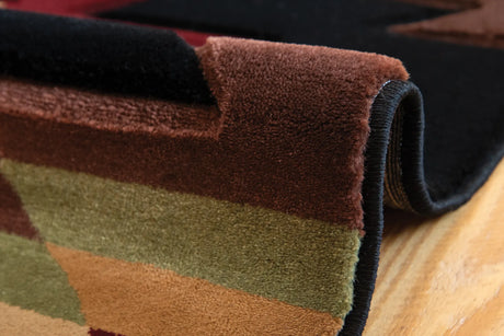 United Weavers Cottage Navajo Multi Rug - side close-up detail