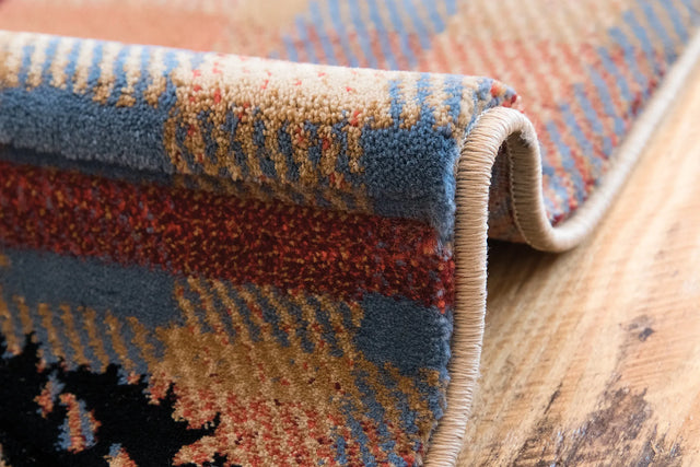 United Weavers Cottage Nomad Multi Rug - side close-up detail