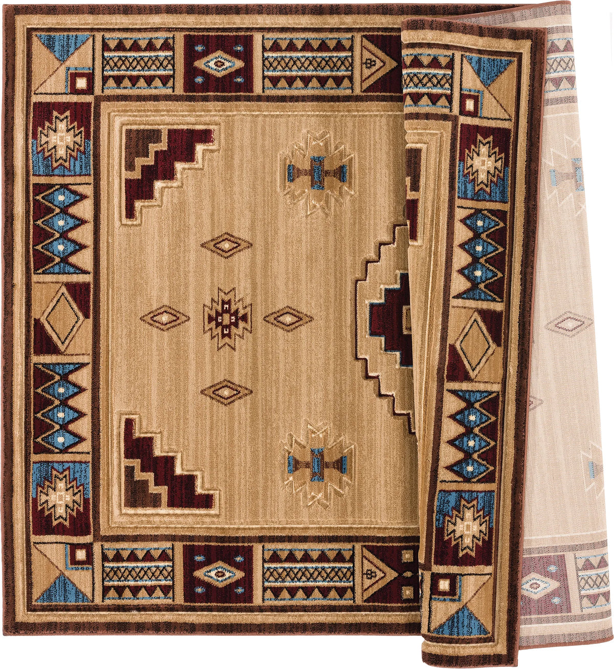 United Weavers Cottage Pelican Park Beige Rug - backing detail