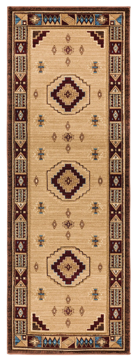 United Weavers Cottage Pelican Park Beige Rug - runner front view