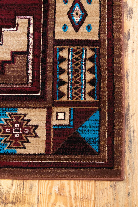 United Weavers Cottage Pelican Park Burgundy Rug - angle view