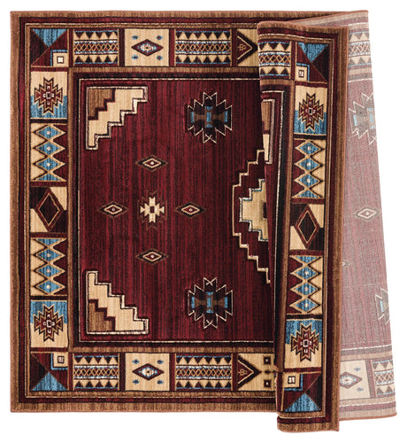 United Weavers Cottage Pelican Park Burgundy Rug - backing detail